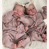 Brand New 49 cm Reborn Doll Twins Levi Closed Eyes and Open Eyes Optional Emulation Rebirth Doll Realistic Baby Doll Toys for Toddler New Year Gifts