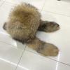 Natural Raccoon Fur Hats for Women WInter Bomber Trapper Hats Thick Fluffy Earflap Tail Hats