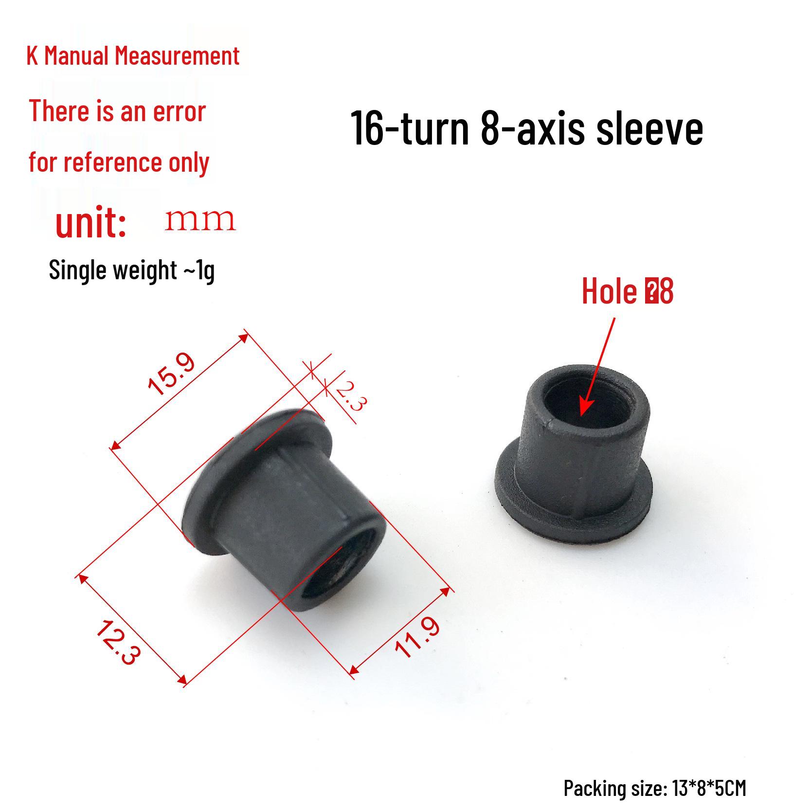 

16-Turn 8-Axis Stepping Machine Plastic Sleeve: Round Pipe Reducer, Hollow Shaft Sleeve for Fitness & Sports Equipment Accessories.