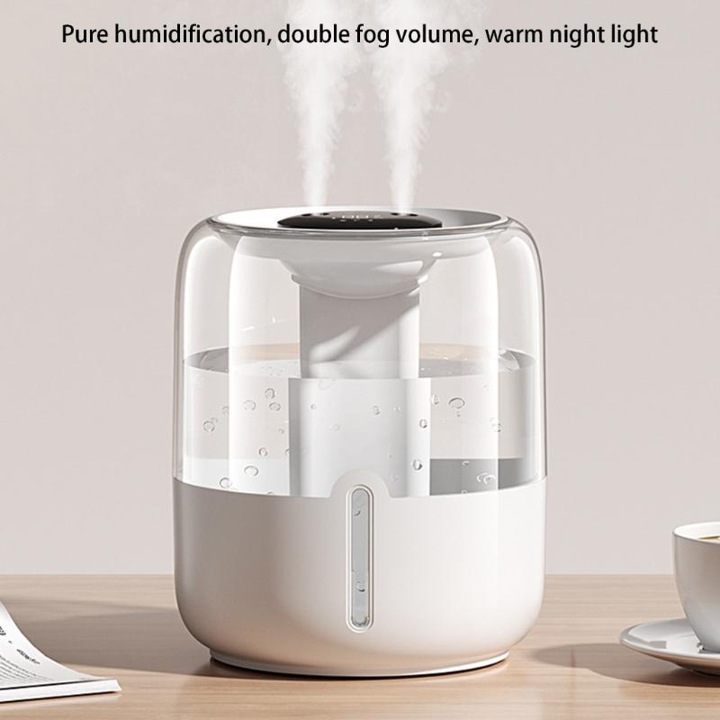 USB Doppel-Sprüh 6,8L Luftbefeuchter mit Nachtlicht Schlafzimmer ätherisches Öl Diffusor Hochkapazitäts Kaltnebelgenerator