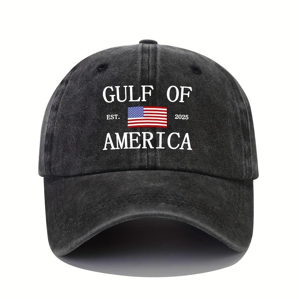 American Bay Adjustable Unisex Baseball Cap Patriotic USA Flag with of Mexico Map Outline EST 2025