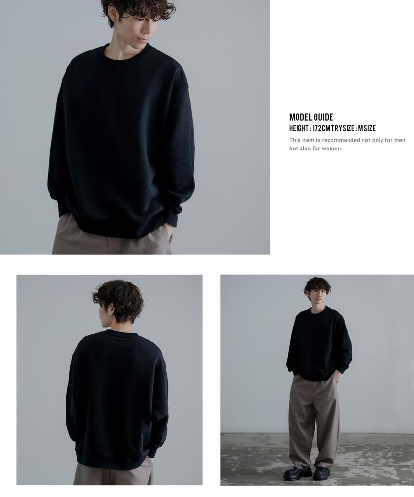 [IMPROVES] SIDE23-088 Plain Fleece Sweatshirt