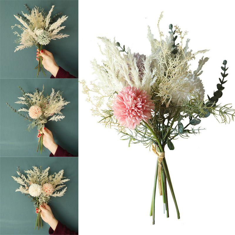 Stunning Dandelion Eucalyptus Hybrid Bouquet Ideal For Weddings And Home Decoration