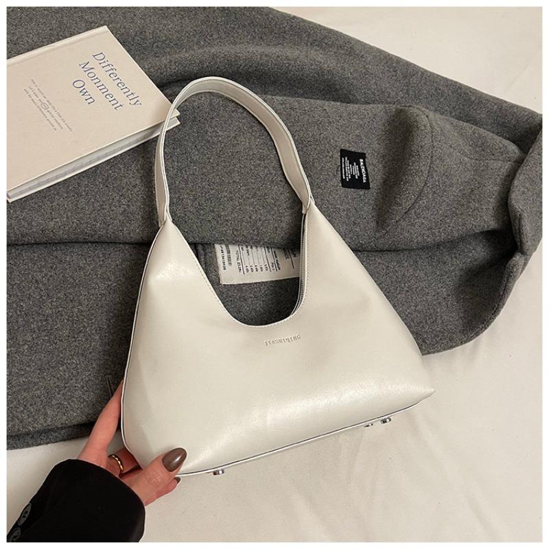 Premium texture niche solid color simple commute 2 new autumn and winter versatile shoulder underarm bag fashion handbag