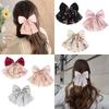New Pink Bow Hair Clip for Women, Back of Head Hair Accessory, Simple and Fashionable Hairpin for Girls