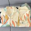 Middle-aged mother's new pajamas for women's autumn and winter air cotton interlayer thickened warm loungewear set