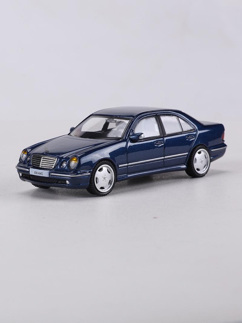 

SHADOW 1:64 E55 W210 Blue Alloy simulation car model toy collection display piece синий