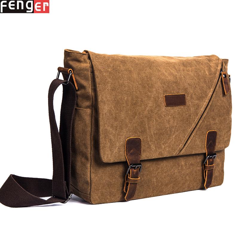 

Холщовая сумка-кроссбоди унисекс для путешествий, сумка-тоут и мессенджер кофейный