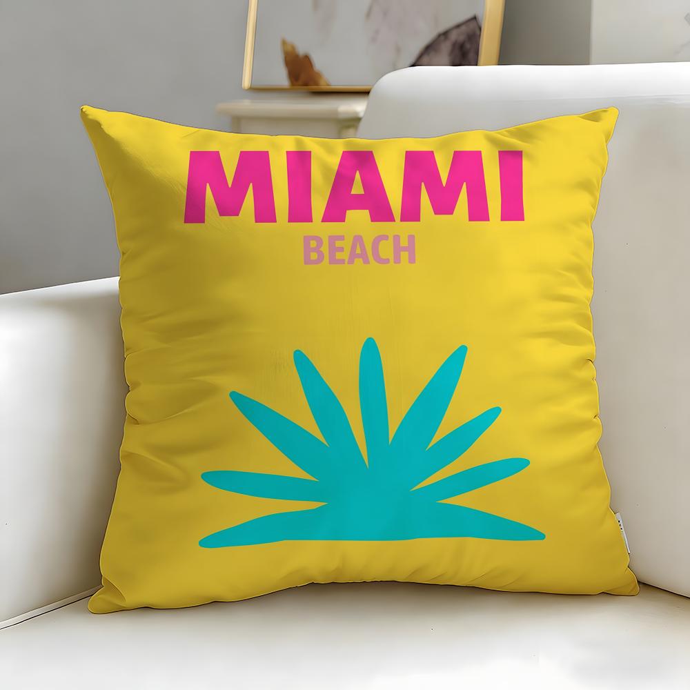 classic theme Travel Vacation Series Cushion Cover Soft  EasyWash Pillow Case  Versatile for Couch Bed Travel and Office
