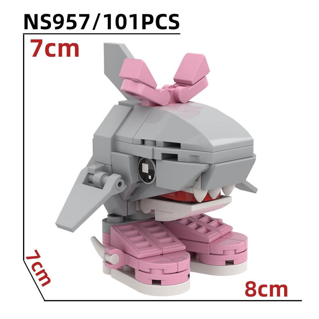 Tung Tung Tung Sahur Figure Building Blocks Tralalero Tralala Shark Toy Figure Lirili Larila Toy Bombardiro Crocodilo Gift