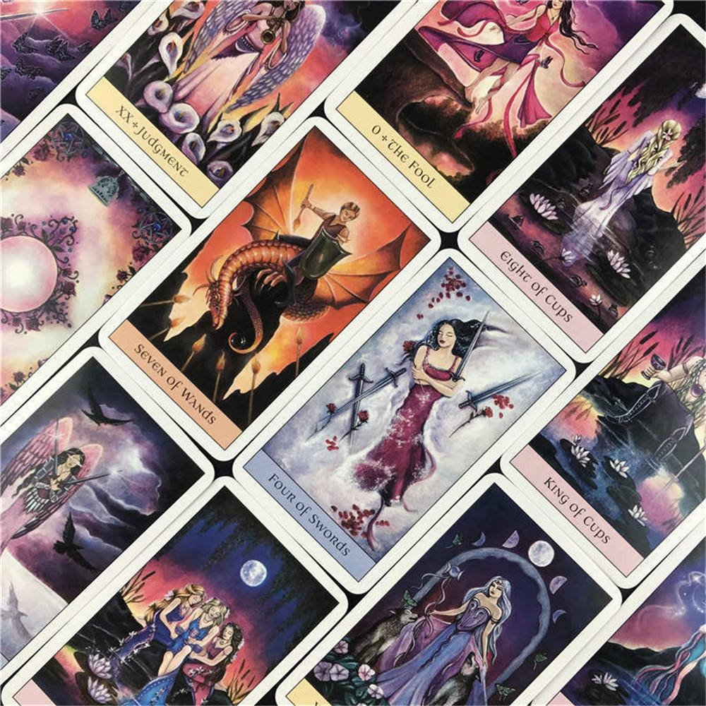 Crystal Vision Tarot Cards And PDF Guidance Divination Deck Entertainment Parties Board Game Supports Wholesale 78 PCS/Box