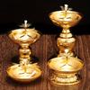 Ghee Lamp Holder Oil Lamp Dish Dimmable Buddhist Alloy Butter Lamp Holder for Living Room Home Desktop Decoration Ornament