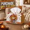1pc Rustic Country Botanical Tissue Box - Multi-Functional Fall Napkin Dispenser, Two Sizes Available Made of Durable Polyester, Decorated with Mason