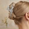 1pc Fata Design Artiglio per capelli Decorazione con strass Clip Elegante impugnatura per capelli Accessorio antiscivolo per capelli