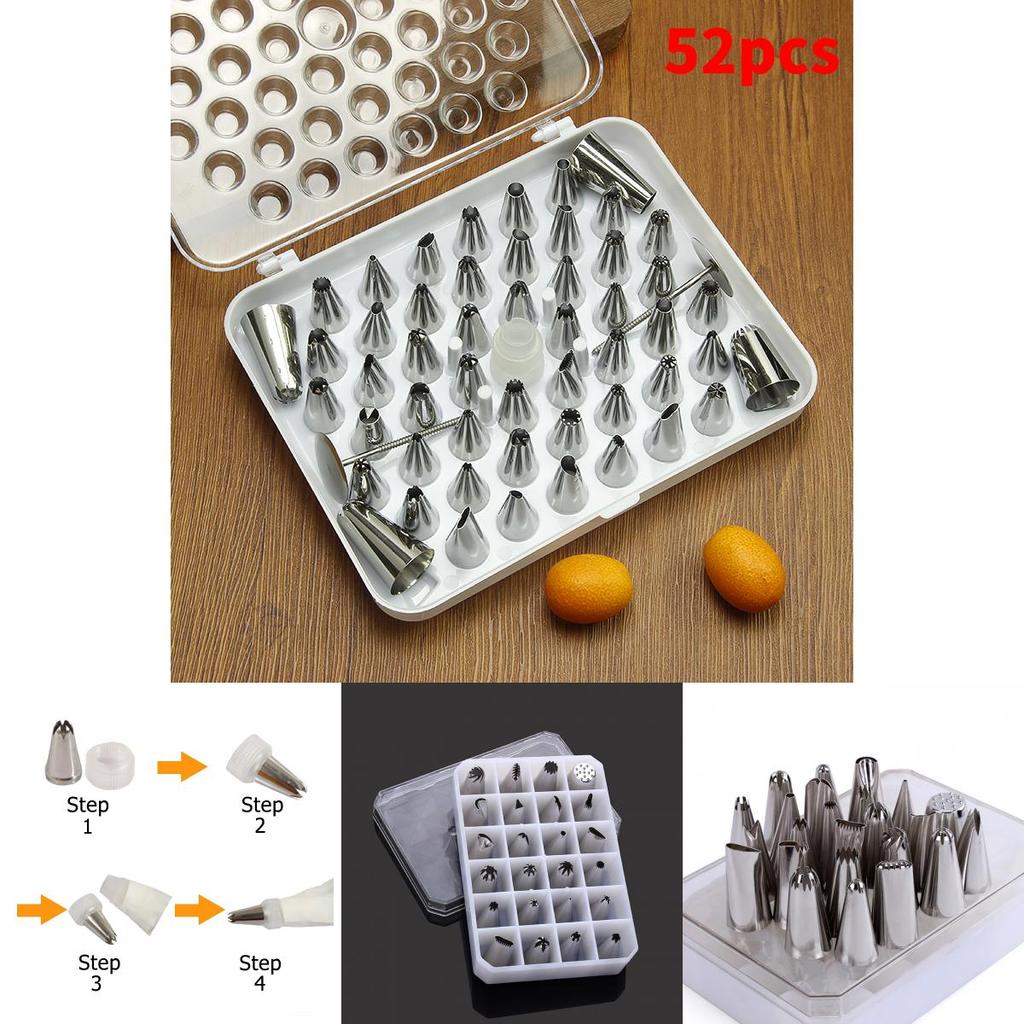 Korean Style Icing Nozzles Kit With Stainless Steel Tips For Cake And Cookie Decoration