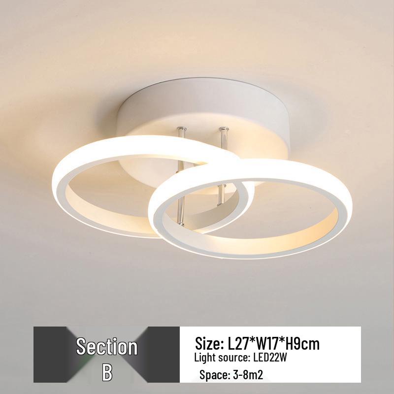 

Скандинавский светодиодный потолочный светильник для холла, гардеробной, лестницы, балкона и коридора Tri-color Dimming 220V