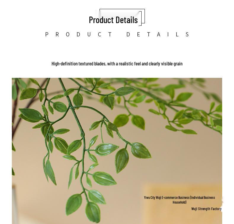 Nandina Artificial Green Plant Branch for Decor - Ideal for Living Rooms, Malls, Landscaping, Floor Ornaments, and Photography Props.