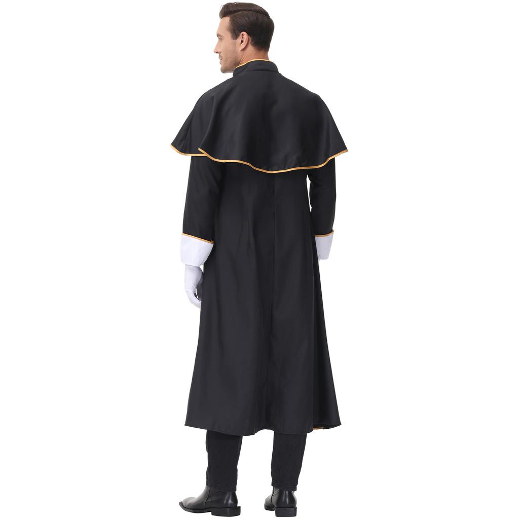 Men's Priest Clothing, Roman Wizard Clothing, Men's Robe, Mardi Gras Party Clothing, Halloween Costume