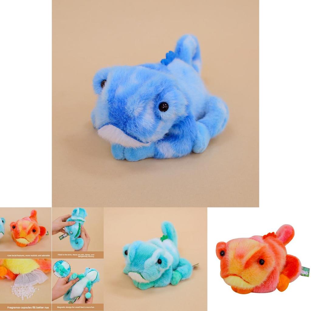 Pluche Dieren Sleutelhanger Met Magnetische Kleurveranderende Kameleon Voor Schattig Cadeau En Decoratie