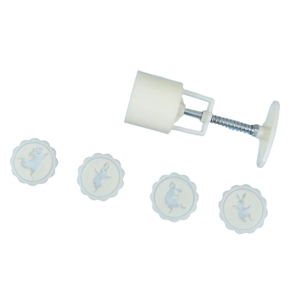 Mooncake Stamps DIY Mooncake Molds Plastic Mooncake Tool Hand Pressure Plastic Material Baking Accessories for Kitchen