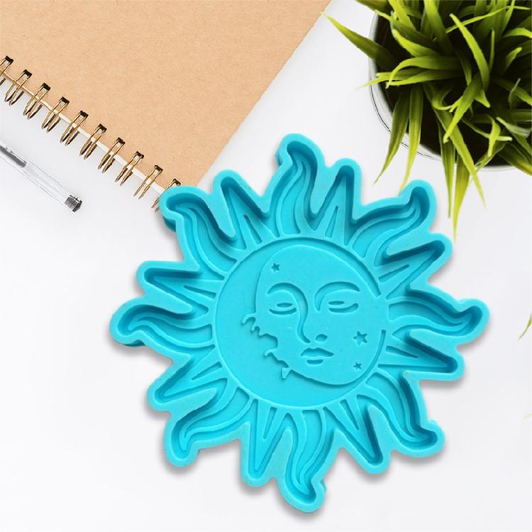 Resin Mold Sun Moon Coaster Silicone Mold for Making Coasters