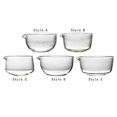 Handgefertigte Glasschale für Matcha-Teezeremonie, Klare Chawan für Grünen Tee