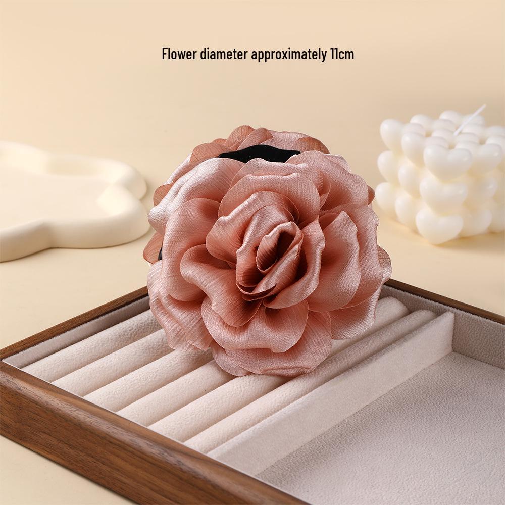 Caro Blumenstoff Rose Haarspange - Europäischer & Amerikanischer Stil Dutt-Accessoire