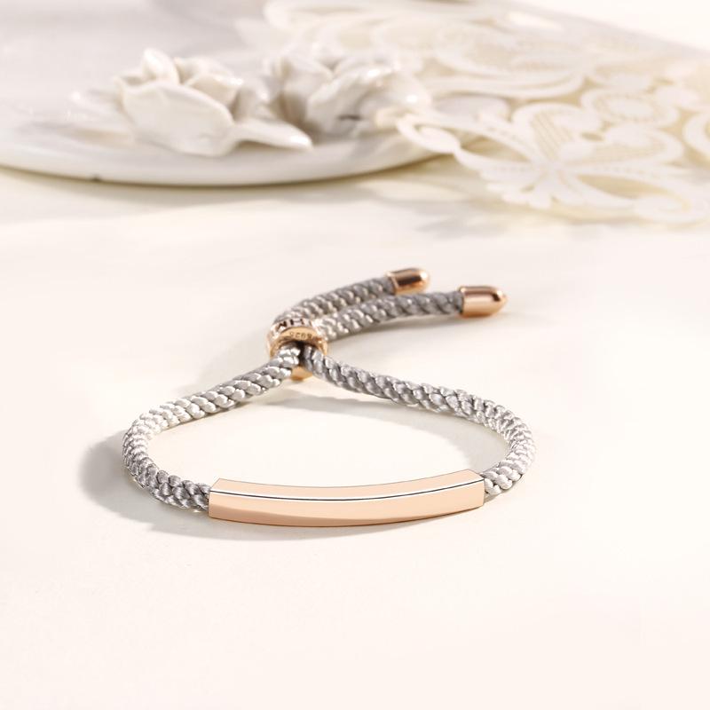 S925 Sterling Silver Couple s Woven Bracelet - Falling in Love Valentine s Gift