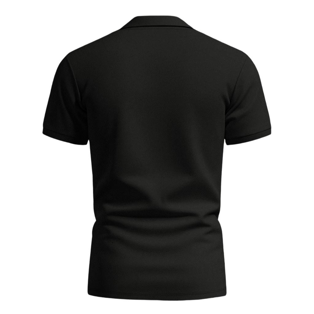 Men's Classic Fit Short Sleeve Polo Shirt with Breathable Quick Dry Fabric and Turn Down Collar for Casual or Sportswear
