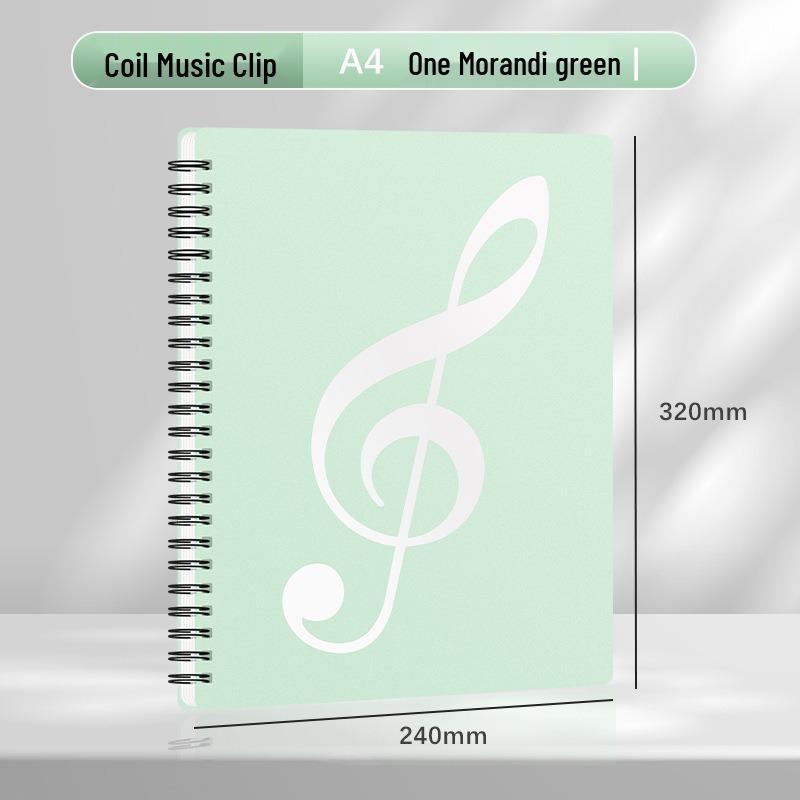 Morandi A4 Customizable Non-reflective Music Sheet Clip – Multi-functional Loose-leaf Folder