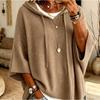 Women S Knitted Hooded Pullover Sweater Loose Fit