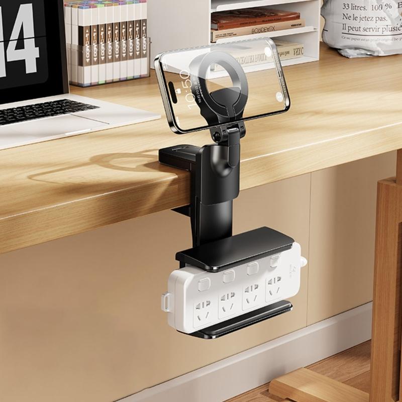 Kabel-Organizer mit Klebebefestigung unter dem Schreibtisch Sichere Befestigung für Steckdosenleisten Platzsparend Robustes PVC-Silikon-Design