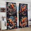 Japanese Carp Blackout Curtain   Bohemian Dream Art Curtain   Oriental Art Koi Fish Decorated Teen Blackout Curtain   Bedroom Livin
