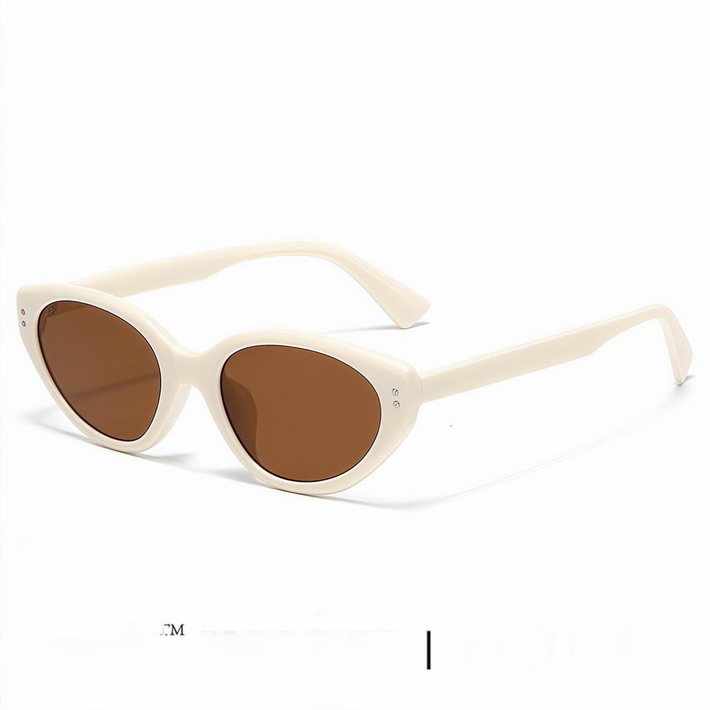 Vintage European Cat Eye Sunglasses With Uv400 Protection For Fashionable Outdoor Wear