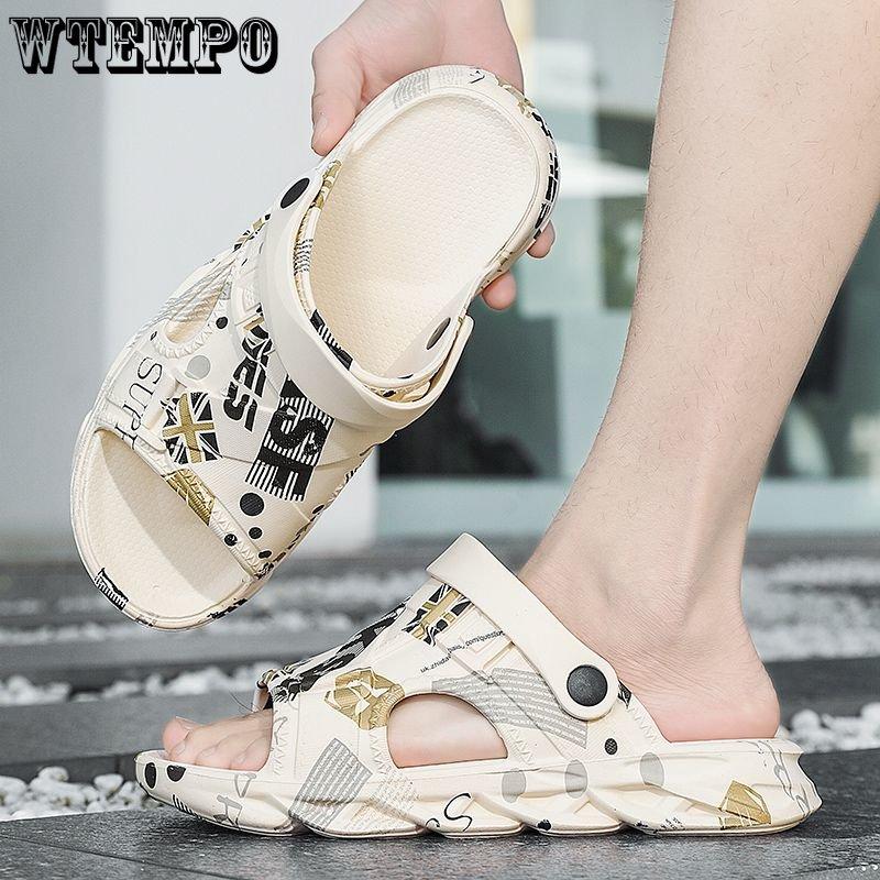 WTEMPO Sandali Estivi da Uomo Fondo Spesso Casual Fondo Morbido Ciabatte Antiscivolo da Interno Scarpe da Trekking alla Moda Scarpe da Spiaggia all'Aperto Mare