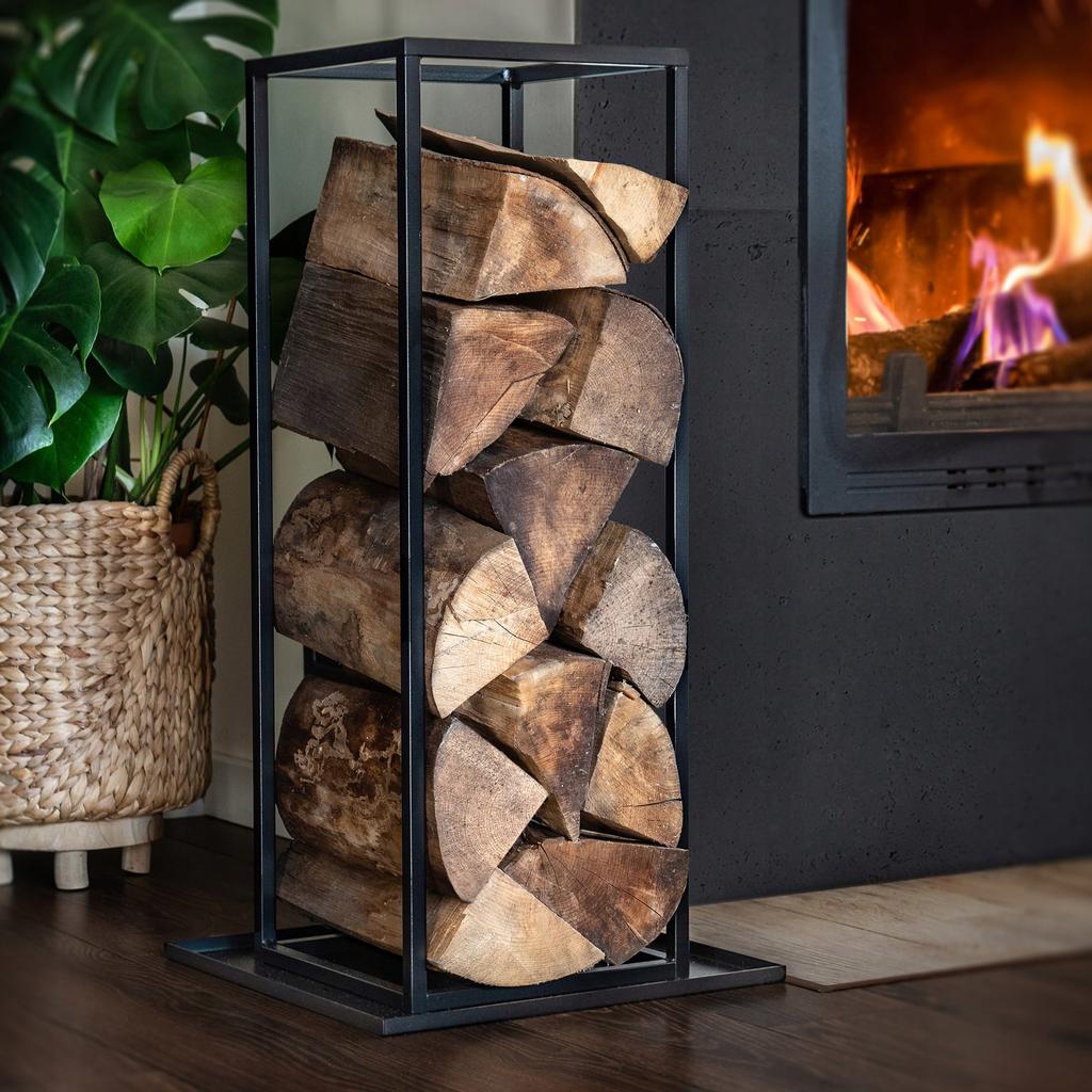 KADAX Firewood Rack Fuel Wood Metal Basket for Fireplace 80 Cm