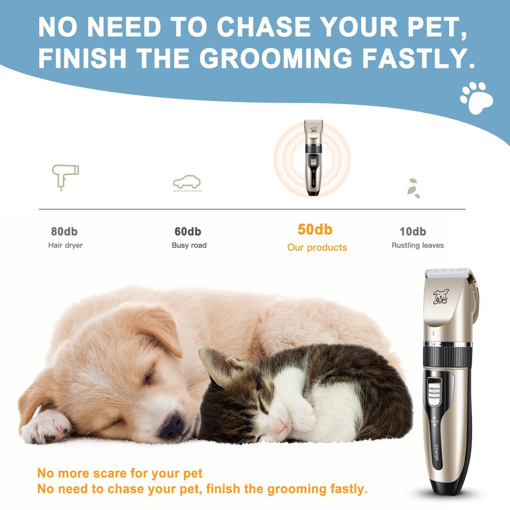 Pet Grooming Hair Clipper Hair Cutter Low Noise Dog Cat Rabbit Hair Trimmer Cutter Baby Hair