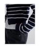 8Seconds Striped Crop Cardigan Navy