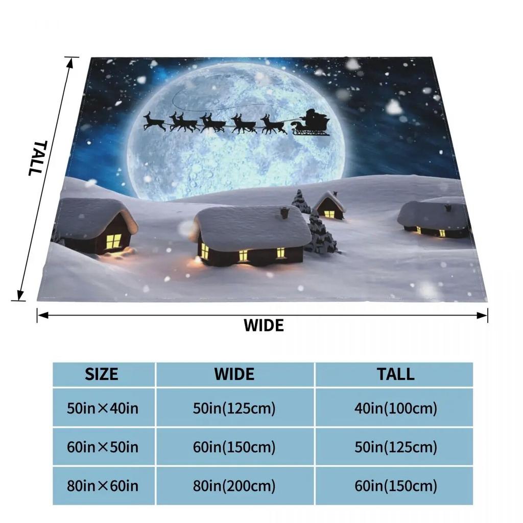 Vintergod julegave Natale Navidad Strikkede tepper Fleece nordisk julenisse nyttår Mykt plaggeteppe til sofaseng