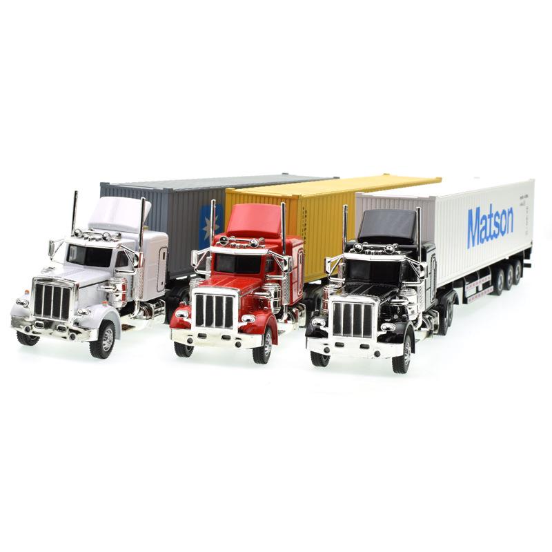 Alloy Semi-Truck Model Toy – American Box Container Truck