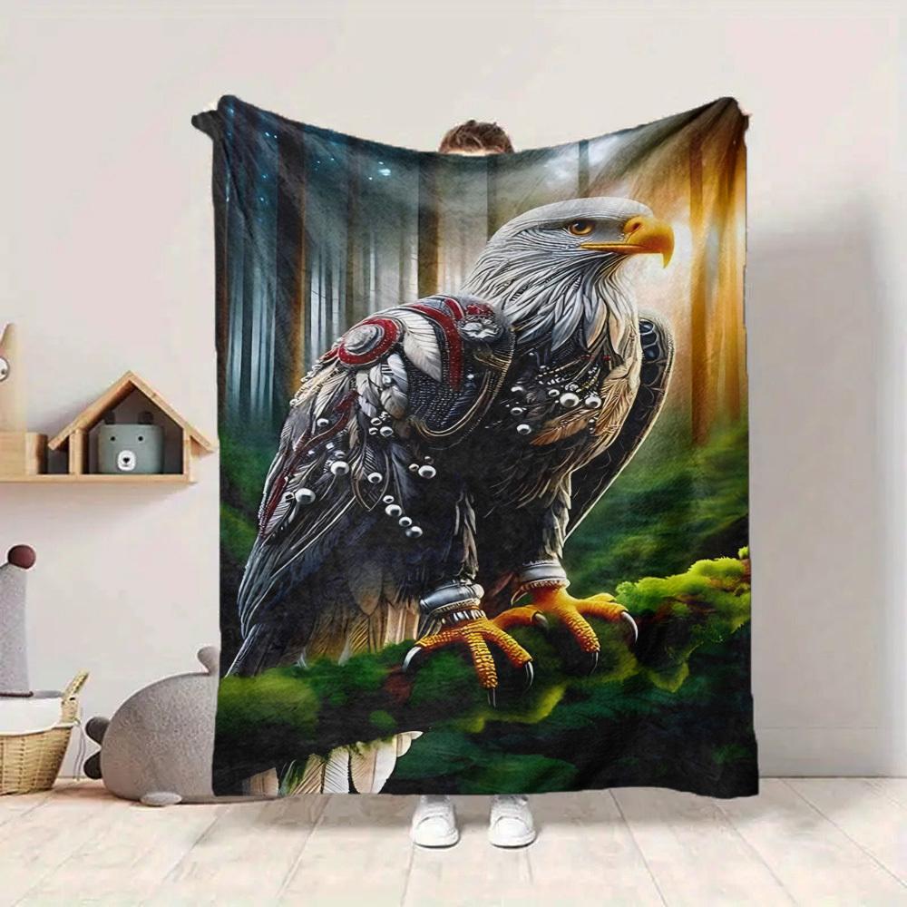 1pc Mechanical Eagle Blanket Lightweight Blanket Throw Blanket For Sofa, Bed, Travel, Camping, Livingroom, Office, Couch, Chair yy251010032