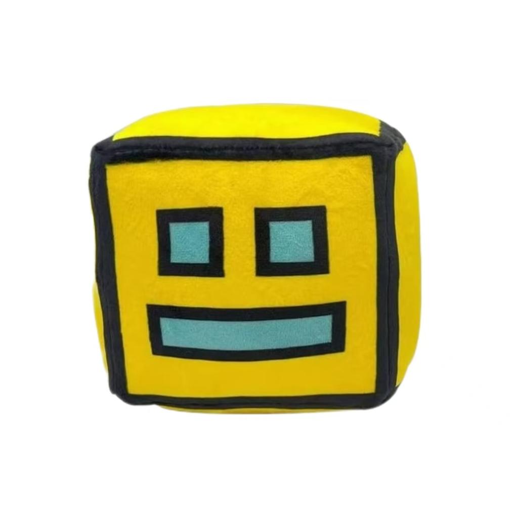 Geometry Plush Toy,Cube Volume Wood Stuffed Animal Plushie Doll Toys for Kids and Gaming Fans Children's Day Birthday Gift
