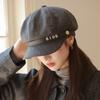 Autumn hat female alphabet octagonal hat retro newsboy hat casual cap