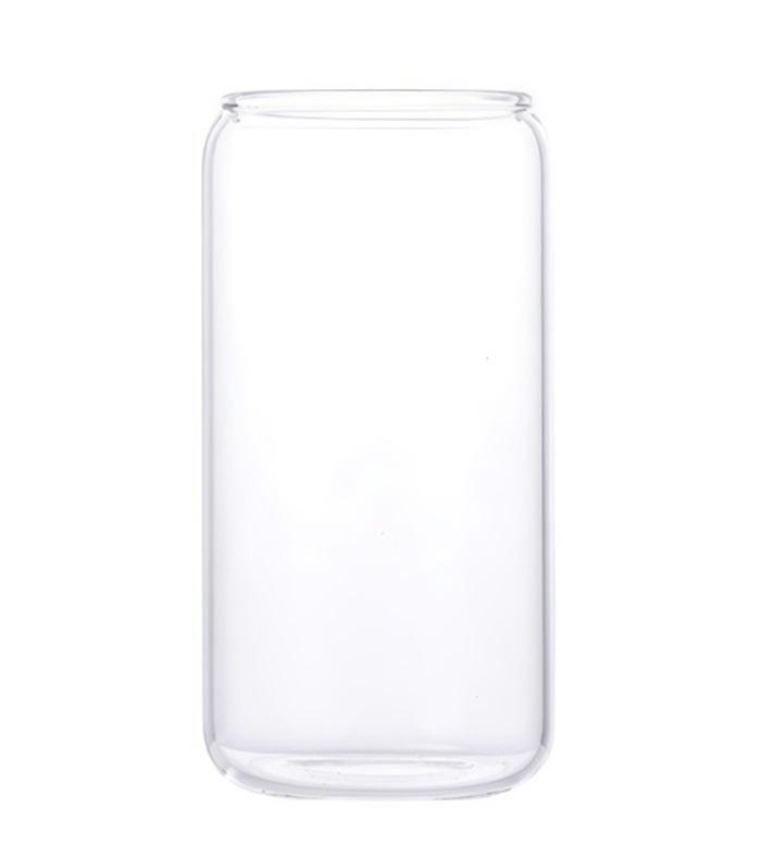 400ml 500ml Beer Souvenirs Tumbler Can Shaped Pint Glasses Beer Glass Mug Custom logo Beer Can Glass Cup with Bamboo Lid Straw 400ml only glass белый