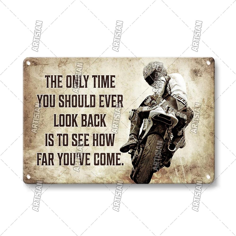 ARTISIAN Rusty Motorcycle Garage Wall Metal Tin Sign Vintage Decorative Plate Man Cave Metal Plaque Club Studio Industrial Decor