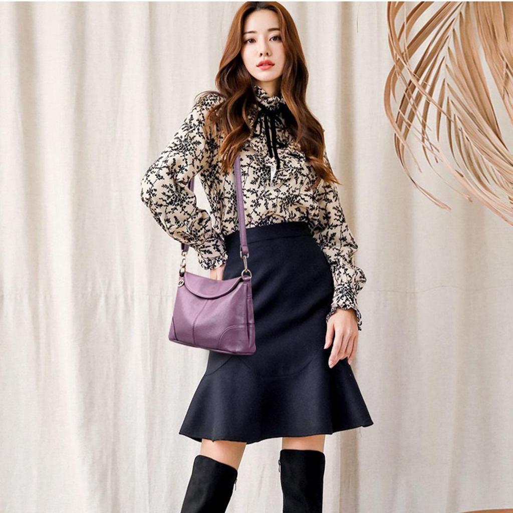 Women's Fashion Cross Shoulder Bag Mom Soft Leather Small Square Bag Crossbody Bag