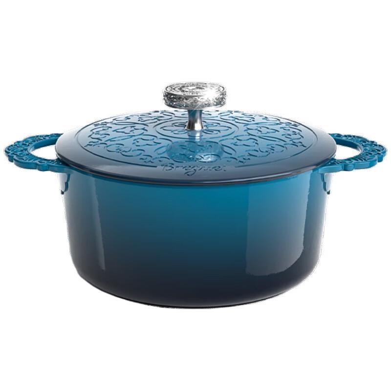 Breguet Flat-Bottom Enamel Cast Iron Pot
