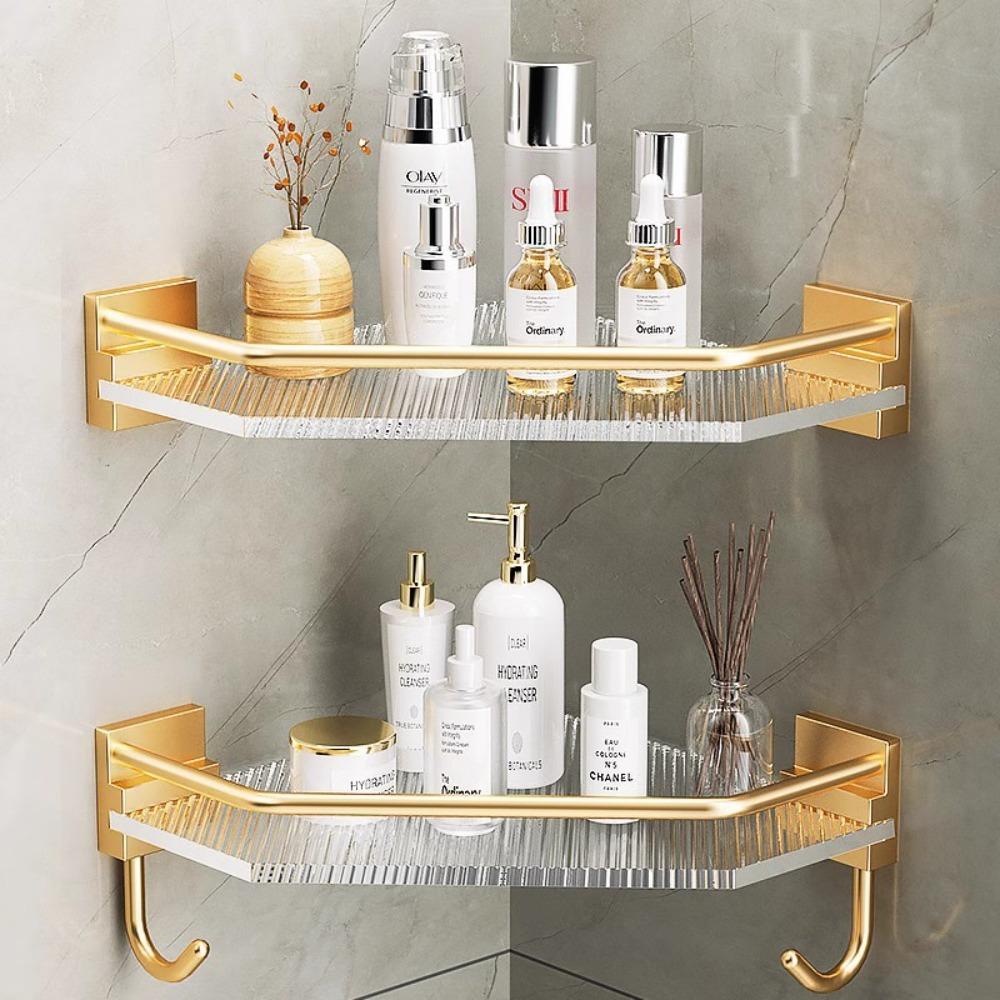 Practical Bathroom Shelves Wall-mounted Triangle Storage Rack Shampoo Storage Rack  Household