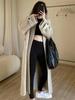 Long Knit Cardigan Sweater Women's New Style Loose Outerwear Korean Lazy Style Top Coat