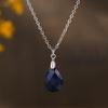 1pc Natural Stone Pendant Teardrop Simple Pendant Necklace for DIY Necklace Amethys Tiger Eye Necklace Jewelry Gifts